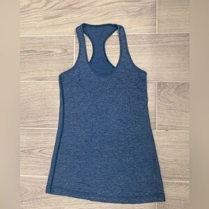 Lululemon Athletica Heathered Blue Tank Top size 4